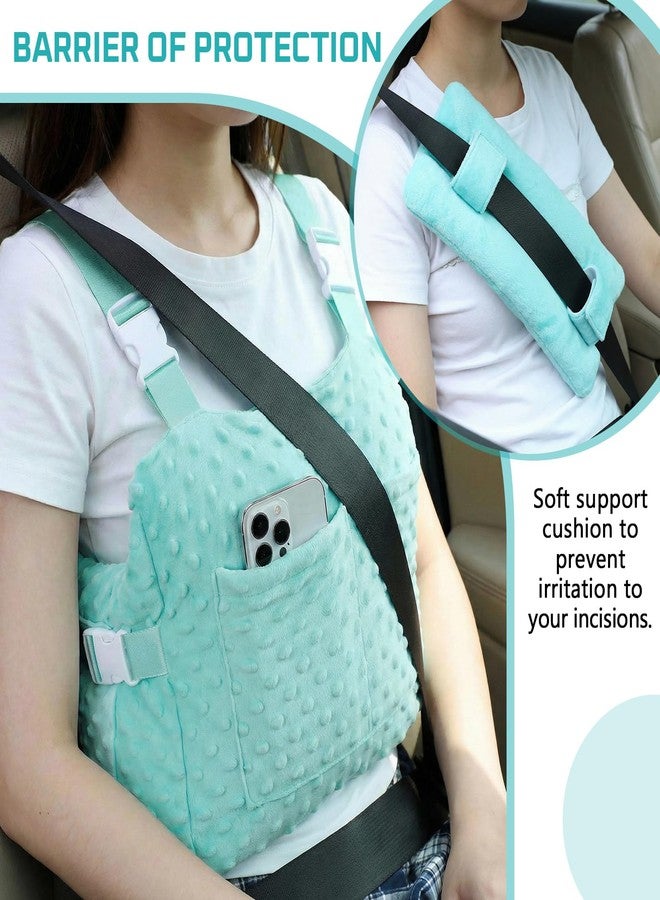 Geelin Post Mastectomy Pillow, Breast Surgery Lumpectomy Recovery Supplies, Post Mastectomy Essentials, Breast Reduction Pillow Recovery Belt Protection Surgery Gift(Green) - Image 3