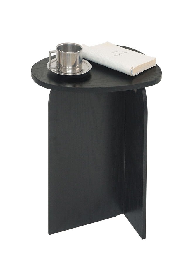 AWASEN Black Side Table, Small Triangle End Table Living Room, Modern Accent Table with Unique Tabletop, Mini Bedside Table for Small Spaces, Black - Image 1