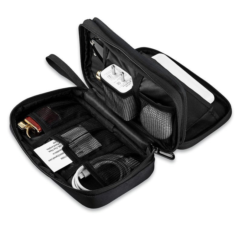 KUKLAR Travel Organizer Pouch Premium Zippered Case with Wrist Strap, Multi Pocket Storage Bag for Passport Documents, Cables Gadgets & Accessories Lightweight Durable & Portable(Black) - Image 2