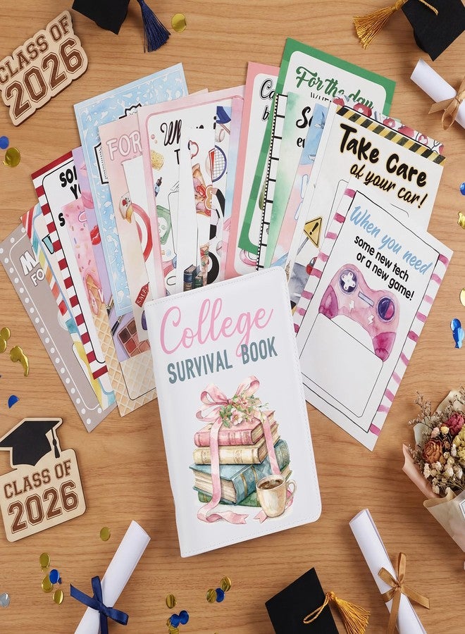 Epakh College Survival Gift Card Book with 24 Pages Giftcard Booklet Holders with Leather Cover Going off to College Gifts for Daughter Son High School University Student Cash Card Holder(Pastel - Image 4
