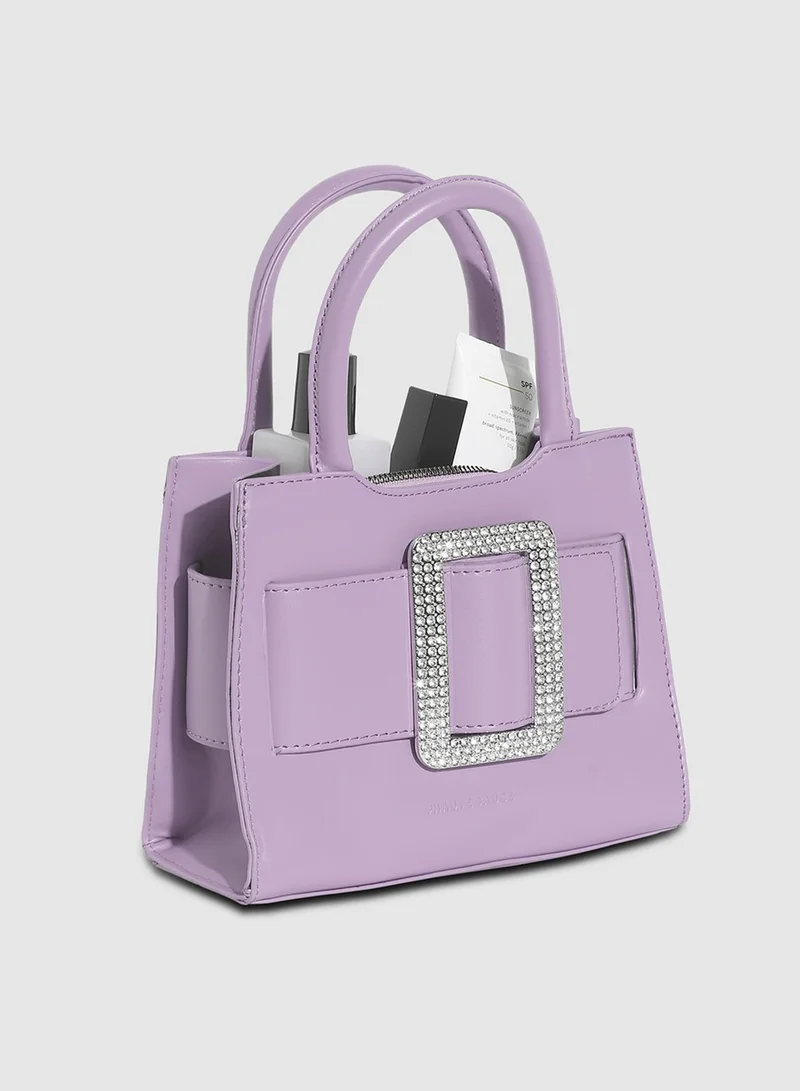 Haute Sauce Buckle Mini Handbag - Lilac