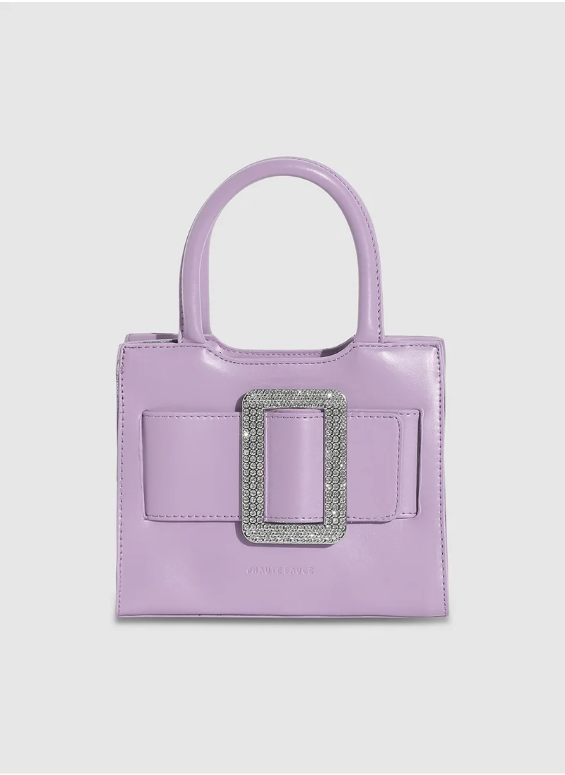 صوص هاوت Buckle Mini Handbag - Lilac