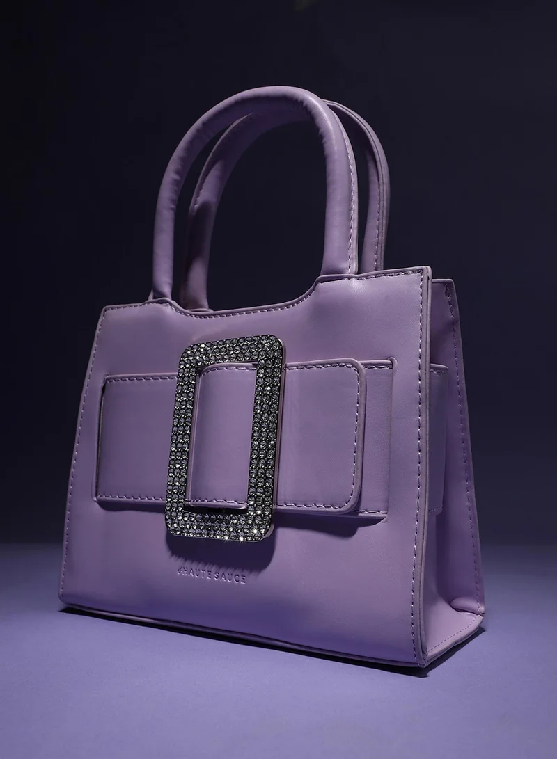 Haute Sauce Buckle Mini Handbag - Lilac