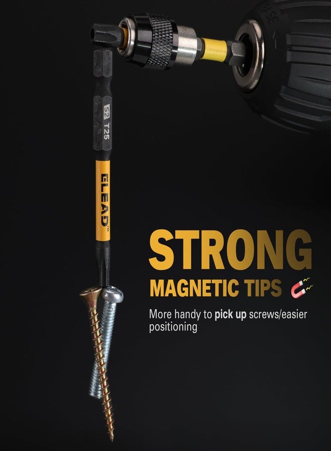 ELEAD مجموعة رؤوس توركس المقاومة للعبث: ٢٥ قطعة من رؤوس توركس T5-T40 الآمنة | رؤوس توركس ستار مع حامل مغناطيسي بطول ٢.٥ بوصة وصندوق تخزين | فولاذ S2 - Image 3