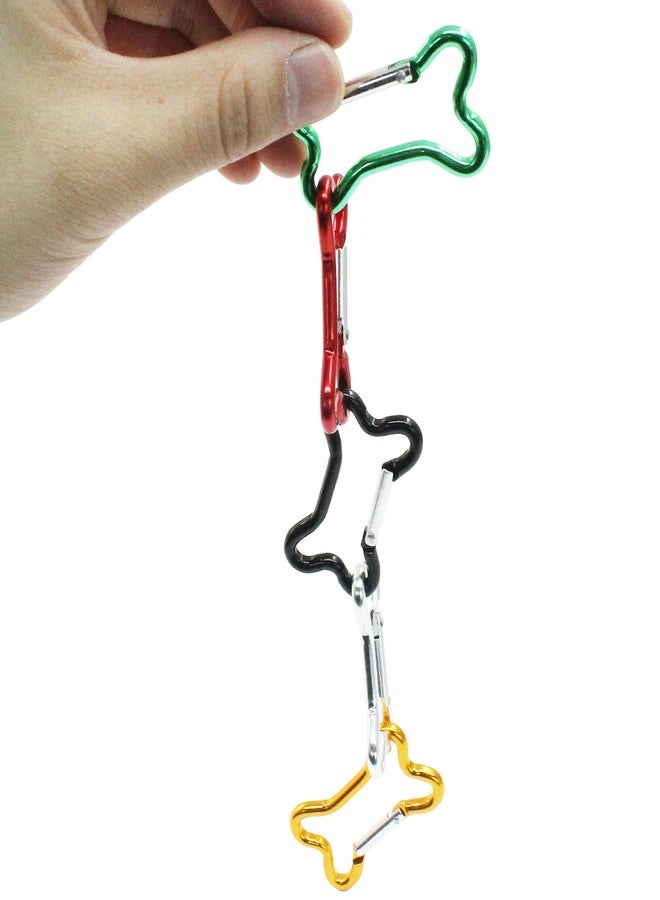 Hitefu 7 Pack Bone Shape Keychain Clip, Aluminum Alloy Key Holder, Multicolor Snap Key Ring, Outdoor Travel Carabiner for Dog Leash, Bottle Holder - Image 2