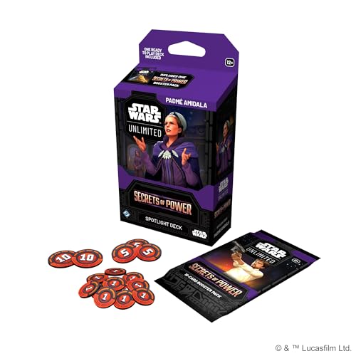 Asmodee Star Wars Unlimited TCG Secrets of Power Padm Amidala Spotlight Deck PreBuilt 50Card ReadytoPlay Deck with Booster Pack Ages 12 2 Players 20 Minute Playtime - Image 3