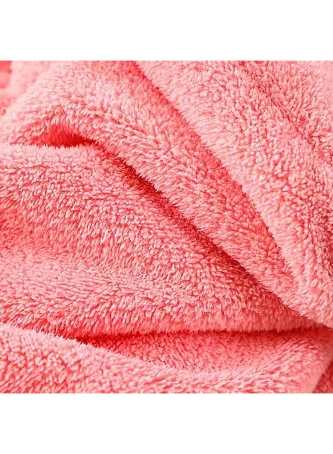 Blue Soft Coral Velvet Bath Cap High Absorbency Contemporary Style 500g Per Square Meter Towel Perfect For Drying Hair - Image 4