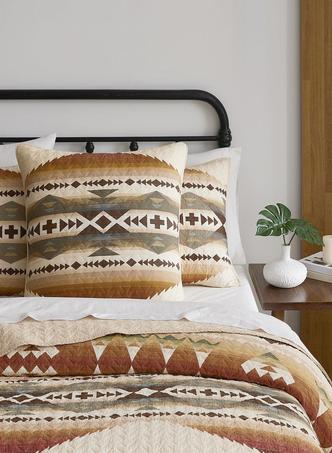 Pendleton Solstice Canyon Euro Decorative Pillow - 26" x 26" Woven Cotton in Sandshell, Removable Cover, Plush Insert Included - Luxurious, Nature-Inspired Accent Pillow for Any Room Decor - Image 5