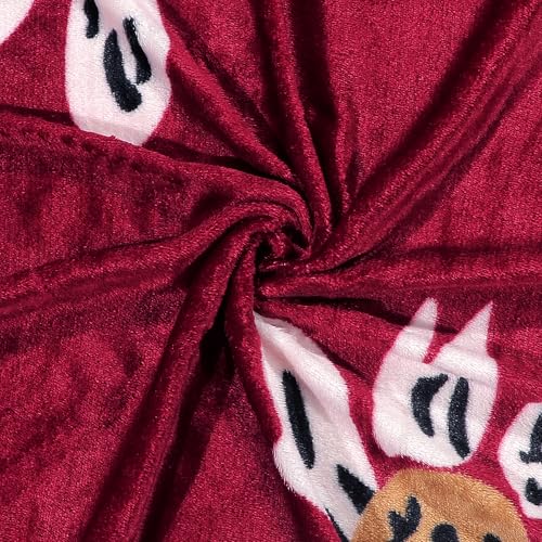 RD TREND® Warm Reversible Quilt Cover Single Bed with Zipper, Duvet Cover Single Bed Soft Flannel (60x90) Inches. (Floral-Red) - Image 2