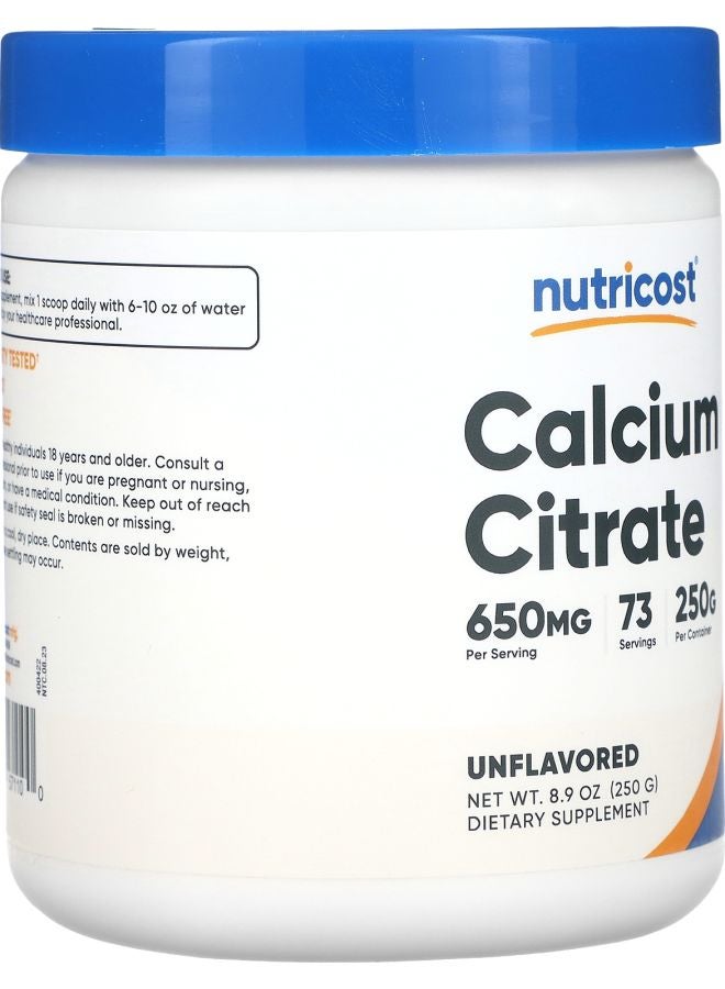Nutricost Calcium Citrate Unflavored 8.9 oz (250 g) - Image 2