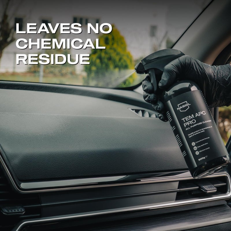 nasiol Tem Apc Pro Car Interior All Purpose Cleaner-500 Gr-Seat, Roof, Plastic, Upholstery, Tire Cleaning, Detailing, Super Strong Stain Remover, Cleaning Spray - Image 4