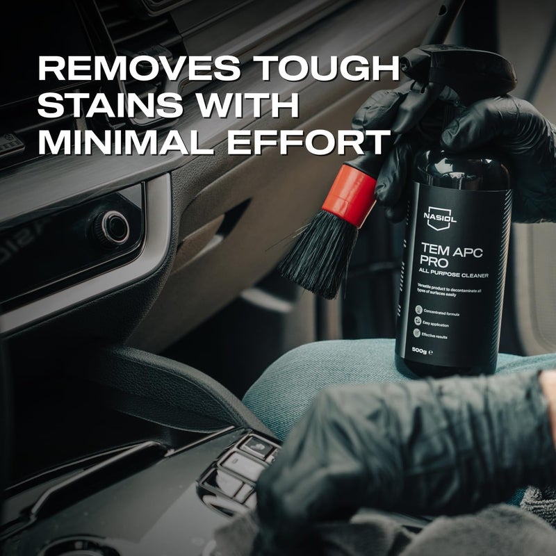 nasiol Tem Apc Pro Car Interior All Purpose Cleaner-500 Gr-Seat, Roof, Plastic, Upholstery, Tire Cleaning, Detailing, Super Strong Stain Remover, Cleaning Spray - Image 5