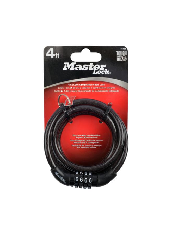 Master Lock Bicycle Combination Lock Black 4 x 5/6ft - Image 1