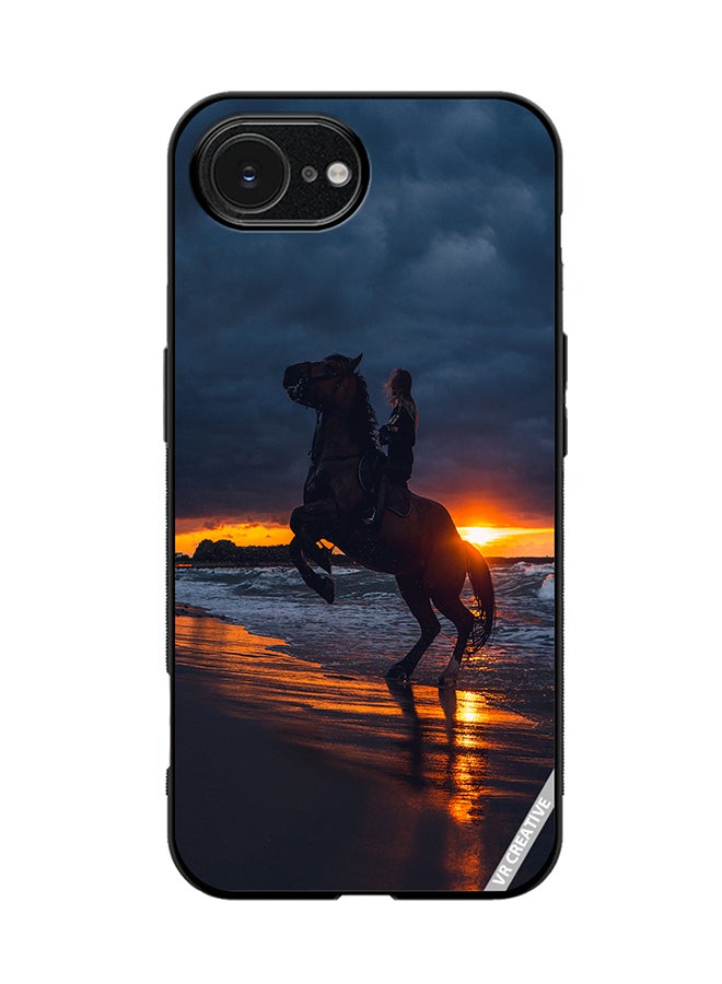 Protective Case Cover For Apple iPhone 16e Horse1 Design Multicolour