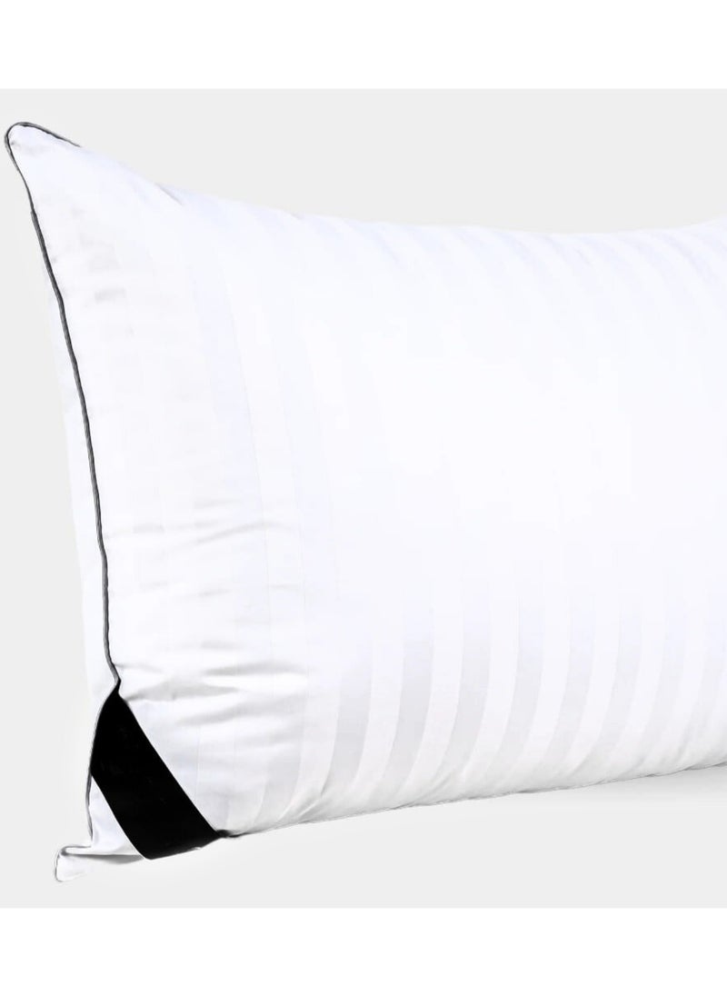 F.A.M.S - Luxury Hotel Pillow | 1500 Gram | 100% Striped Cotton | 70 x 50 | Hotel Collection Bed Pillows Set of 2 - Microfiber Cloud Hotel Pillow - Image 1