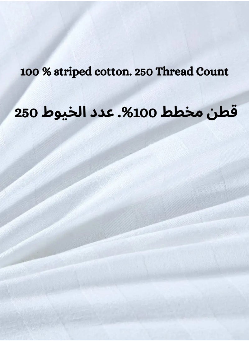 F.A.M.S - Luxury Hotel Pillow | 1500 Gram | 100% Striped Cotton | 70 x 50 | Hotel Collection Bed Pillows Set of 2 - Microfiber Cloud Hotel Pillow - Image 1