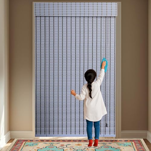 Mr.Chickwala Light Filtering & Cooling PVC Exterior & Interior Window Blind for Balcony and Outdoor Area - Sun Shade, Heat Reducing, Rain Resistant (4 FEET Width X 5 FEET Height) White - Image 4