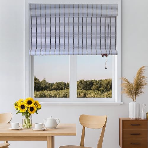 Mr.Chickwala Light Filtering & Cooling PVC Exterior & Interior Window Blind for Balcony and Outdoor Area - Sun Shade, Heat Reducing, Rain Resistant (4 FEET Width X 5 FEET Height) White - Image 1