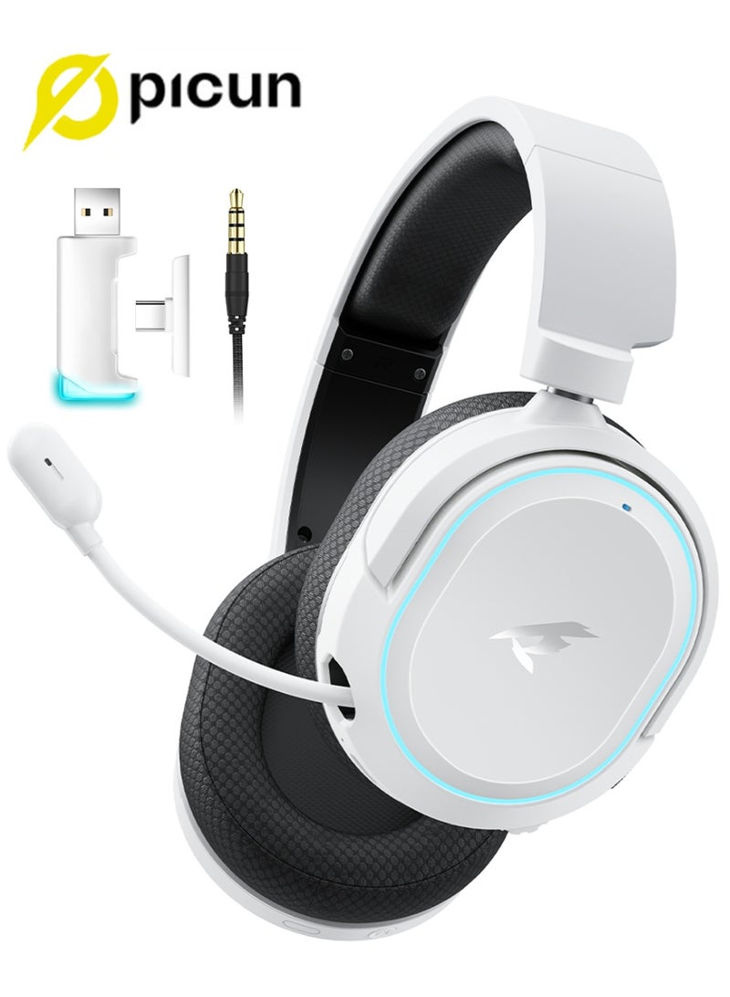بيكن سماعة ألعاب لاسلكية G2، صوت محيطي 7.1، سماعات ألعاب USB بتردد 2.4 جيجاهرتز مع بلوتوث 5.4، ميكروفون بخاصية إلغاء الضوضاء ENC، إضاءة RGB، سماعة لاسلكية لأجهزة الكمبيوتر الشخصية، PS5، PS4، Mac، Switch - Image 1