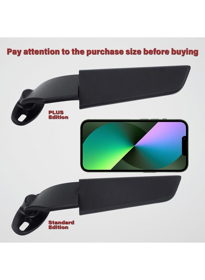 GZDLMoto Angle Wing Rearview Mirror, Racing Motorcycle Adjustable Side Rear View Mirrors, For Honda Kawasaki Suzuki Yamaha Motorcycle (Black, Plus) - Image 4