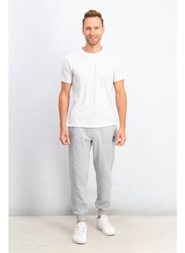 TRUE RELIGION Men Graphic Printed Drawstring Jogger Pants, Heather Grey  - Image 3