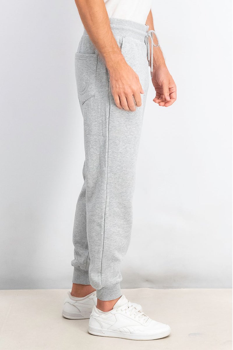 TRUE RELIGION Men Graphic Printed Drawstring Jogger Pants, Heather Grey - Image 4