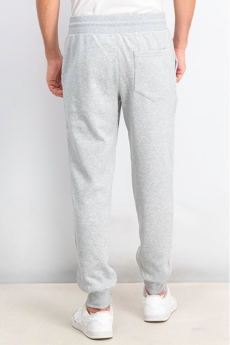 TRUE RELIGION Men Graphic Printed Drawstring Jogger Pants, Heather Grey - Image 2