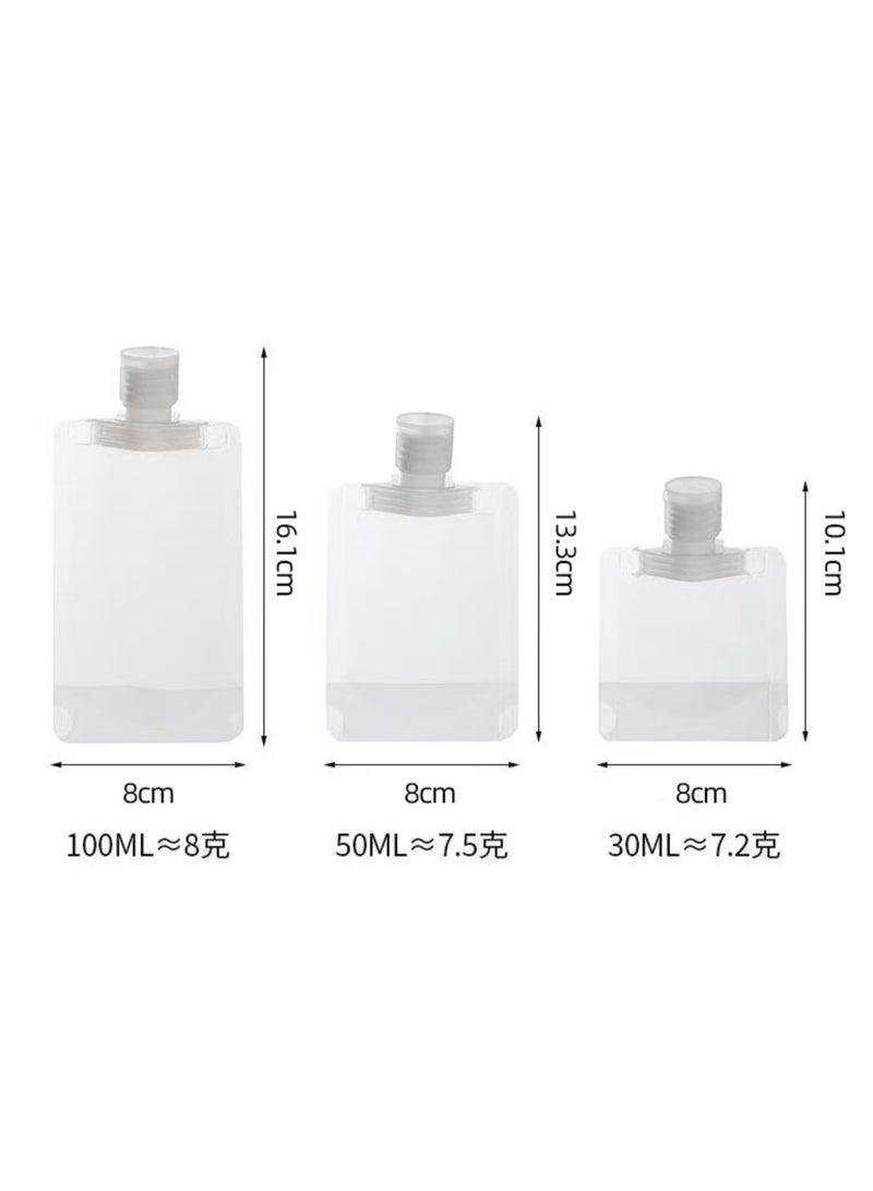 حقائب تغليف أساسية للسفر لمستحضرات التجميل، وجل الاستحمام، والشامبو، ومنظف الوجه، وزجاجات التخزين والتعبئة المحمولة للسفر - Image 2