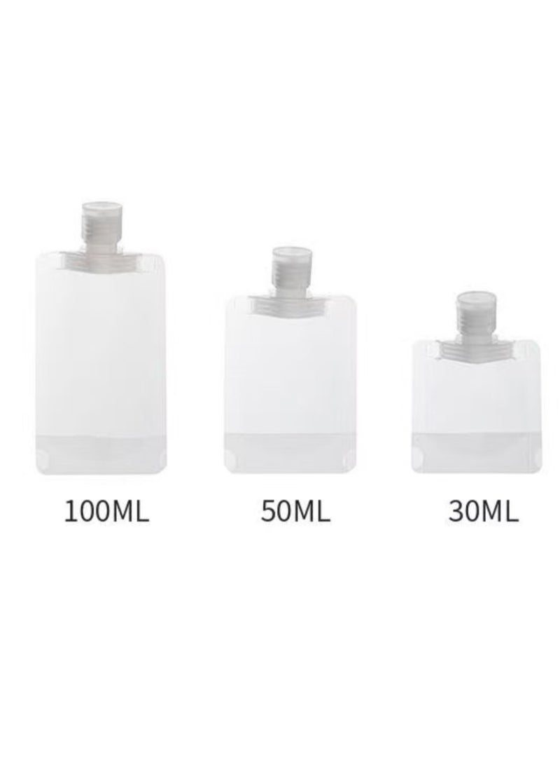 حقائب تغليف أساسية للسفر لمستحضرات التجميل، وجل الاستحمام، والشامبو، ومنظف الوجه، وزجاجات التخزين والتعبئة المحمولة للسفر - Image 1