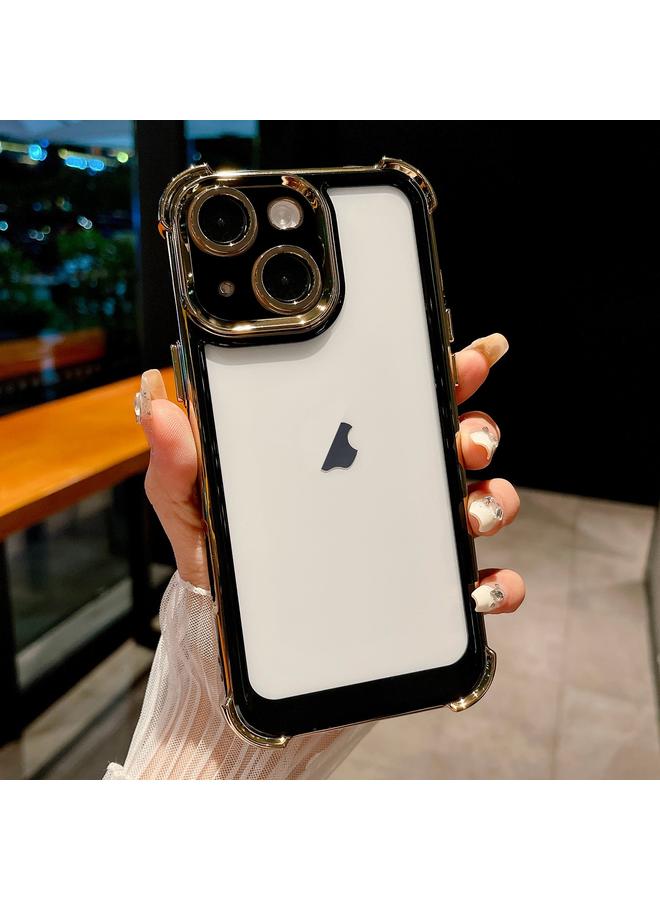 S-TOP Case For iPhone 14 Plus Dual-color Plating Space PC Hybrid TPU Phone Case - Image 1