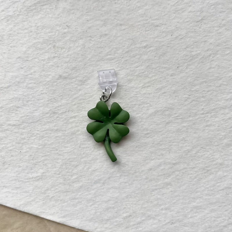Light Green Four Leaf Clover Dust Plug For Iphone E Reader Type C Port - Image 5