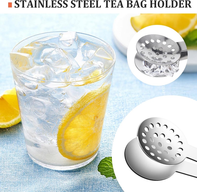 Aeaocvo Metal Tea Bag Squeezer tool, Stainless Steel Tea Tongs Tea Filter Coffee Spoon Clamp Teabag Squeezer for Gripping Loosing Ice Sugar Lemon Slice - Image 5