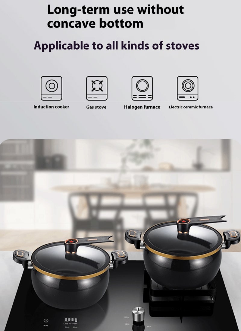 Sharpdo 8L Large Capacity Household Kitchen Ceramic Micro Pressure Cooker Soup Pot, Suitable for Induction Cooker, Natural Gas - Image 5