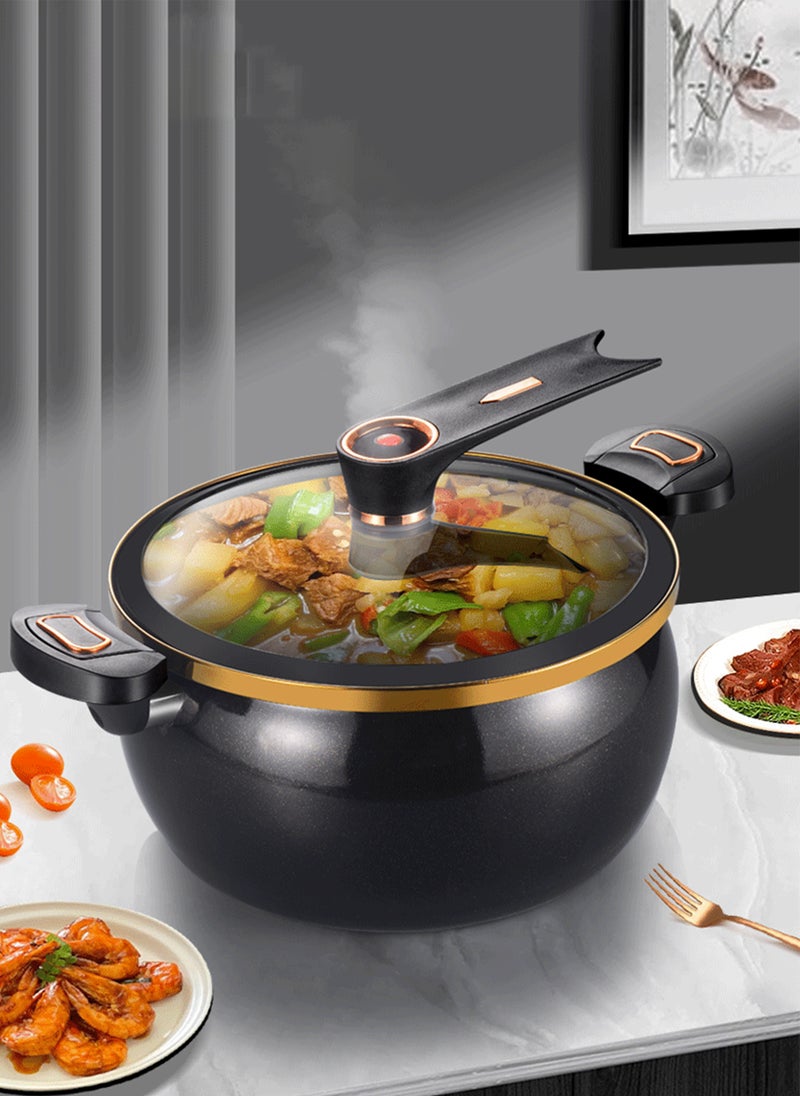 Sharpdo 8L Large Capacity Household Kitchen Ceramic Micro Pressure Cooker Soup Pot, Suitable for Induction Cooker, Natural Gas - Image 3