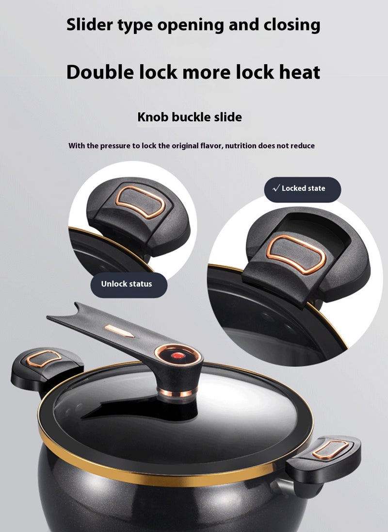 Sharpdo 8L Large Capacity Household Kitchen Ceramic Micro Pressure Cooker Soup Pot, Suitable for Induction Cooker, Natural Gas - Image 4