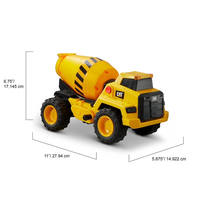 CAT Construction Toys, Construction 11.5" Power Haulers Cement Mixer, Realistic Lights & Sounds, Motion Drive Technology, Working Features, and Interactive Play for Ages 3+ - Image 5