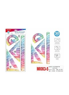MOTARRO Motarro MI083-5 Soft Plastic Ruler 4-Pieces, 1-Pack, Multicolor 