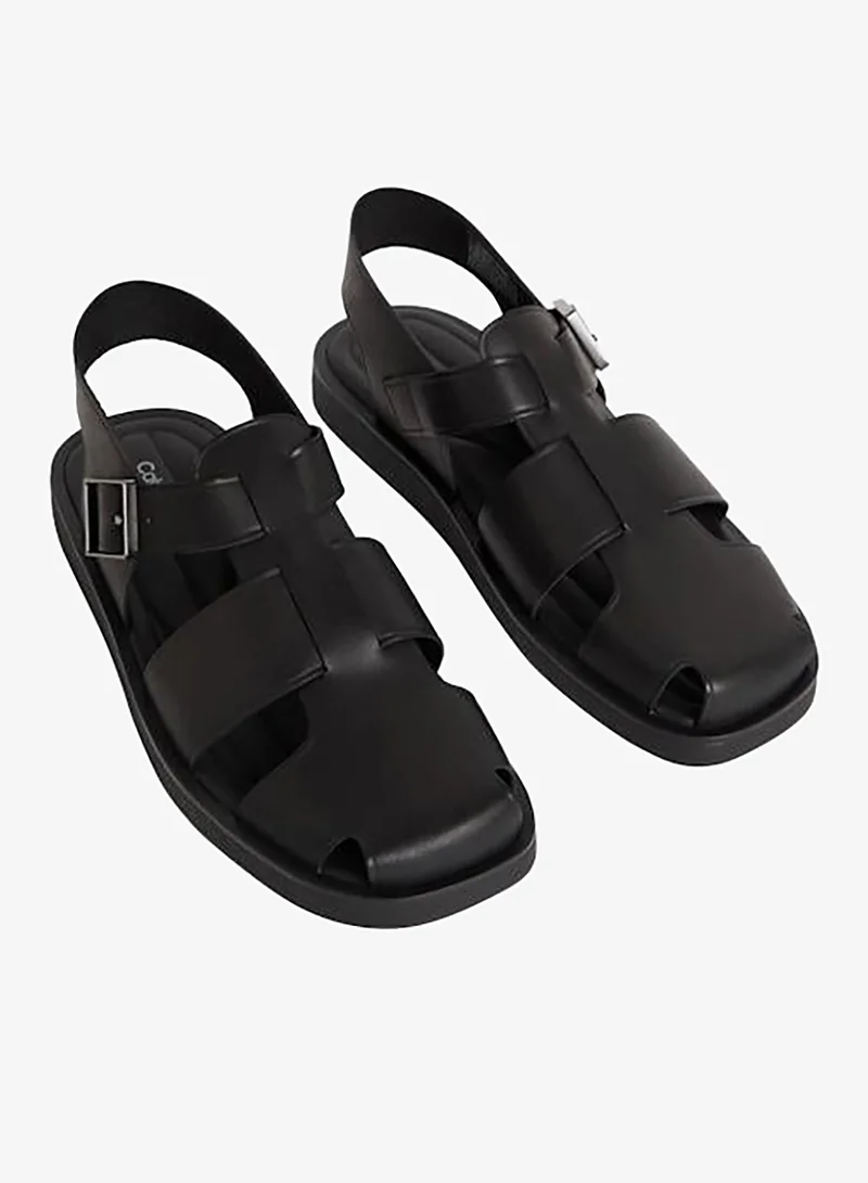 CALVIN KLEIN Square-Toe Fisherman Sandals