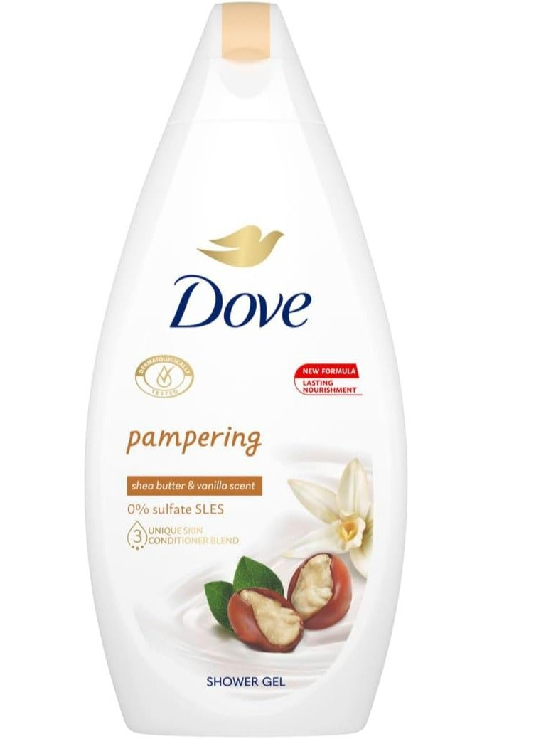 دوف غسول الجسم بزبدة الشيا والفانيليا الدافئة من بيورلي بامبرينج 500 مل، قطعتين - Image 2