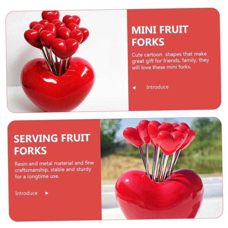 Stainless Steel Mini Dessert Fork Set 10 Pieces Heart Base For Cake Fruit Parties - Image 5