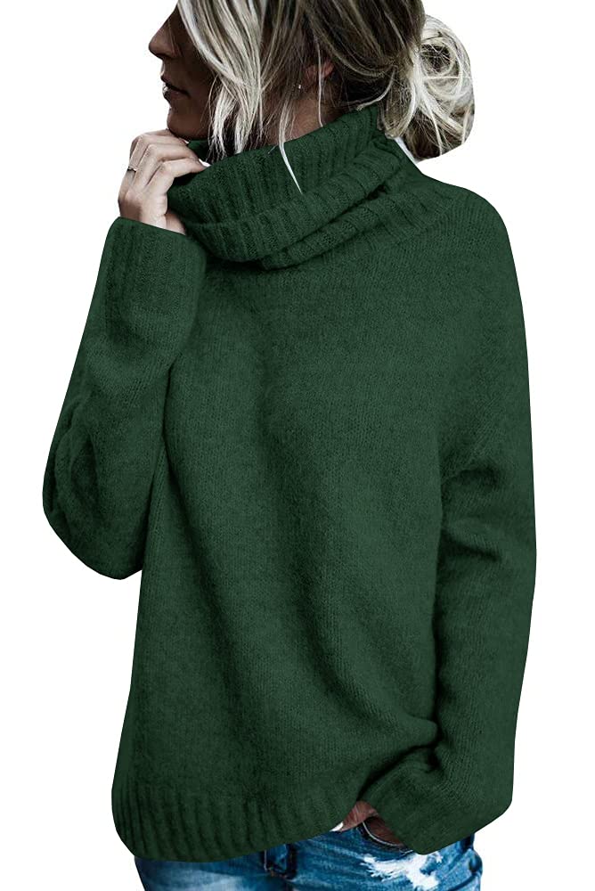 FISACE Womens Oversized Turtleneck Pullover Sweater Cable Knit Long Sleeve Sweater Tops - Image 1