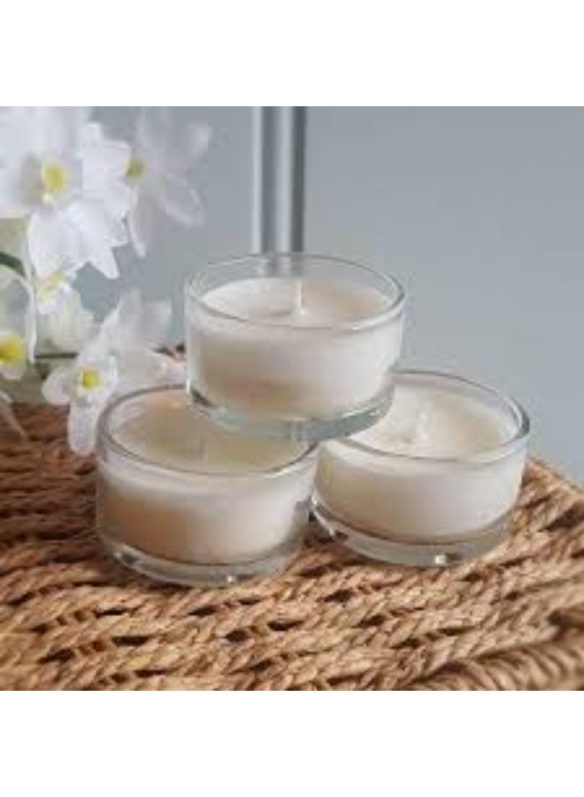 مجموعة من 4 شمعات (بيضاء) معطرة فاخرة بكوب - Image 1