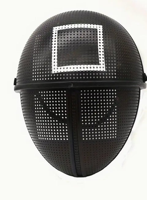 Squid Game mask, Korean mask, party accessory, series mask, unique mask Squid Game Inspired Mask for Fans Unique Mask from the Korean Series "Squid Game" Stylish Mask Perfect for Costume Parties Must-Have Accessory for Squid Game Enthusiasts Durable and Eye-Catching Mask for Events