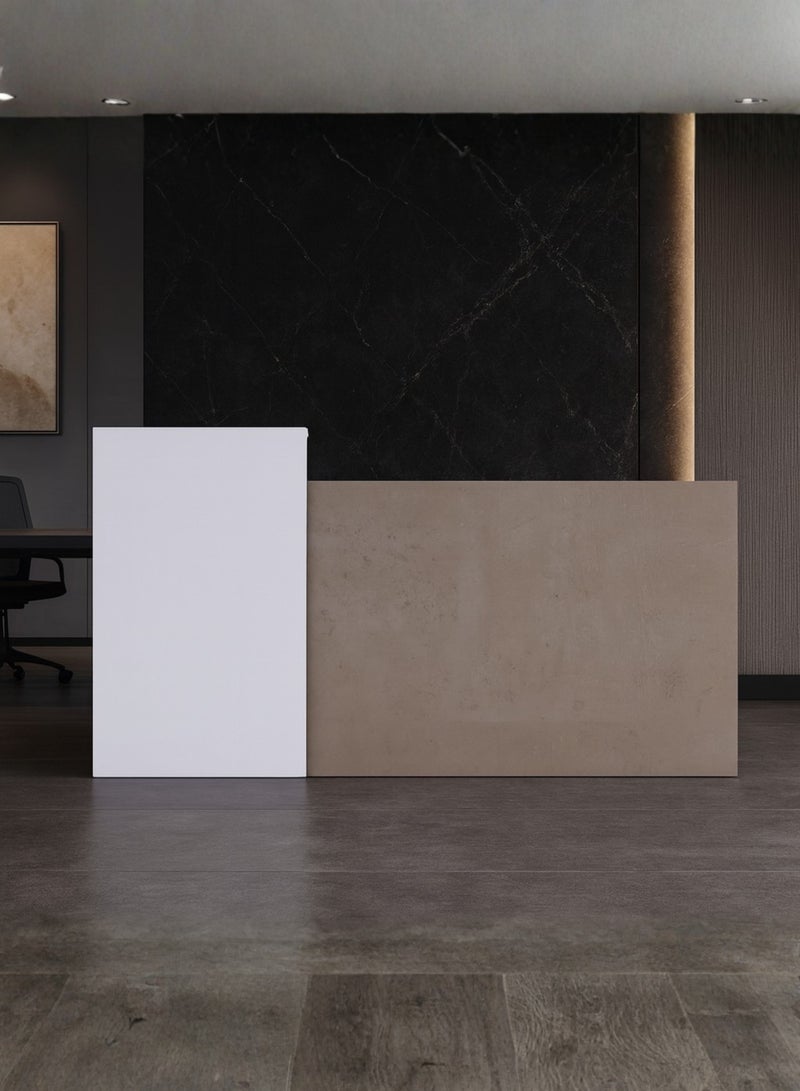 Karnak Verona Luxury Modern Reception Desk Counter | Two-Tone Office Front Desk with Elegant Design, Durable Finish & Spacious Workspace for Offices, Hotels, Clinics, Salons & Showrooms - Image 2