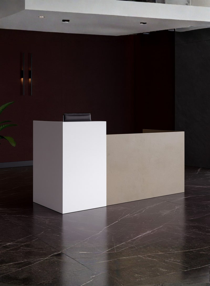 Karnak Verona Luxury Modern Reception Desk Counter | Two-Tone Office Front Desk with Elegant Design, Durable Finish & Spacious Workspace for Offices, Hotels, Clinics, Salons & Showrooms - Image 5