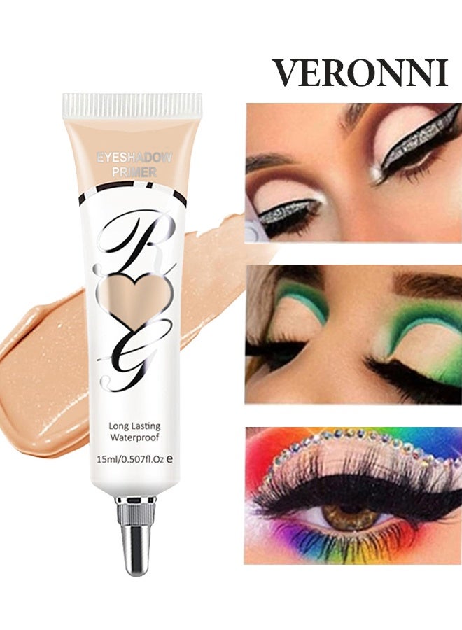 VERONNI Eyeshadow Primer，Matte Eyeshadow Primer for Oily Lids ，No Crease Eye Primer Makeup Eyeshadow Base ，Waterproof & Smudge-proof & Long Lasting Cream Liquid Eye-shadow for All Shadows # MEDIUM - Image 1