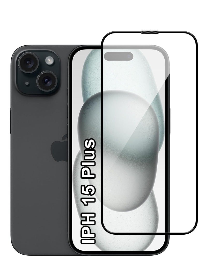 Case Up Screen Protector For Apple iPhone 15 Plus 6.7 Inch 9H Hardness Tempered Glass Film, Bubble Free Easy Installation, Full Coverage, Anti Scratch And Touch Sensitive - Image 1