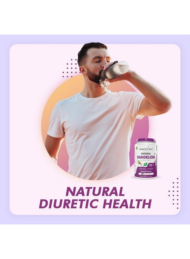 هيلثي هي نيوترشن مستخلص جذر الهندباء من HealthyHey Nutrition - طبيعي - بنسبة 10:1 - مدر طبيعي للبول ويدعم الهضم، 60 كبسولة نباتية - Image 3