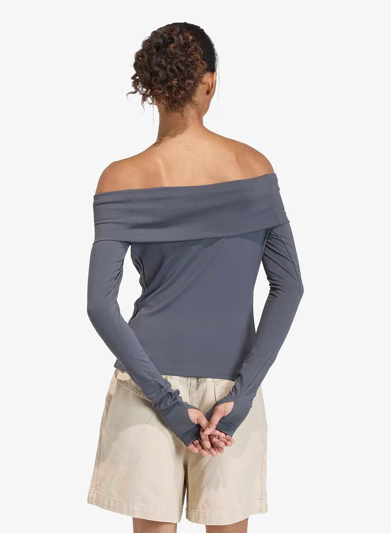 Adidas Originals Off-Shoulder T-Shirt