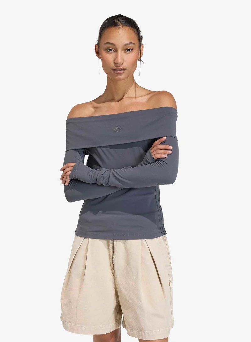 Adidas Originals Off-Shoulder T-Shirt